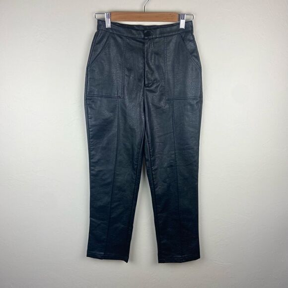 Princess Polly Faux Leather Encore Pant - Black - Picture 2 of 8